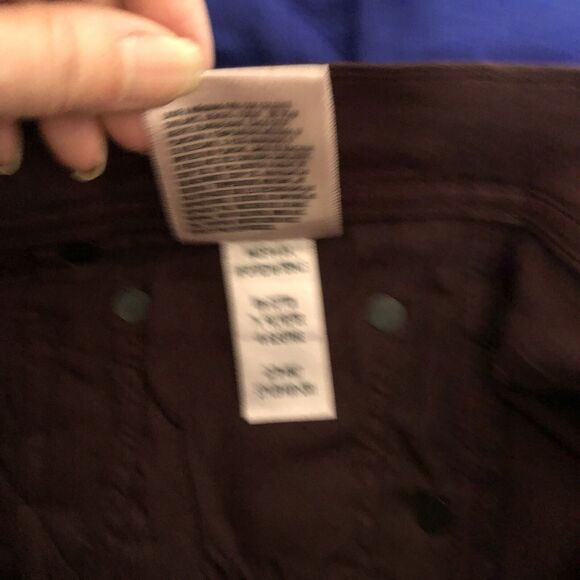 Agolde Pants Women 28 Faux Leather High Rise Jeans Pants Brown Stretch 8… - Picture 7 of 7